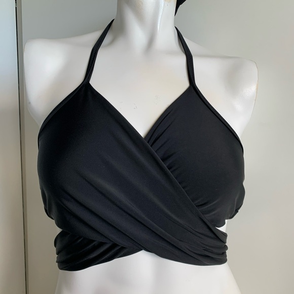 aerie Other - Aerie scoop neck size XL black wrap bikini swimsuit top